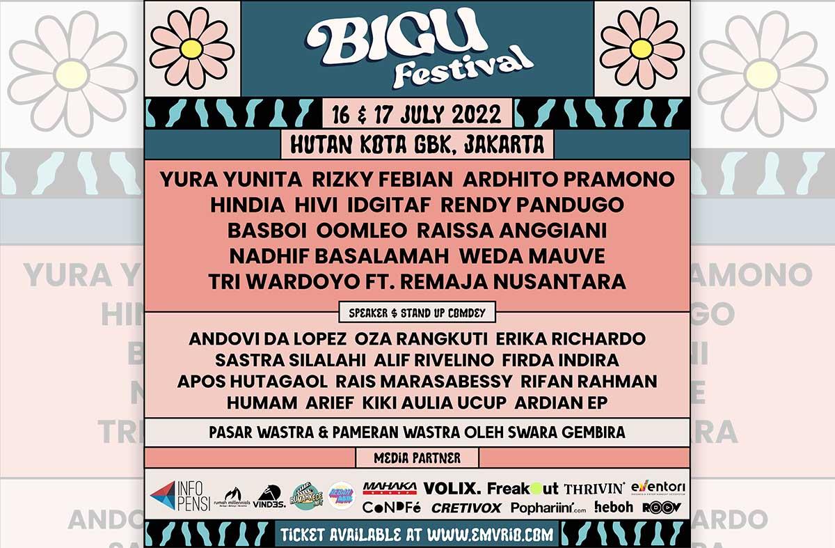 Bigu Festival 2022 Siap Hibur Pecinta Musik dengan Konsep Tak Biasa