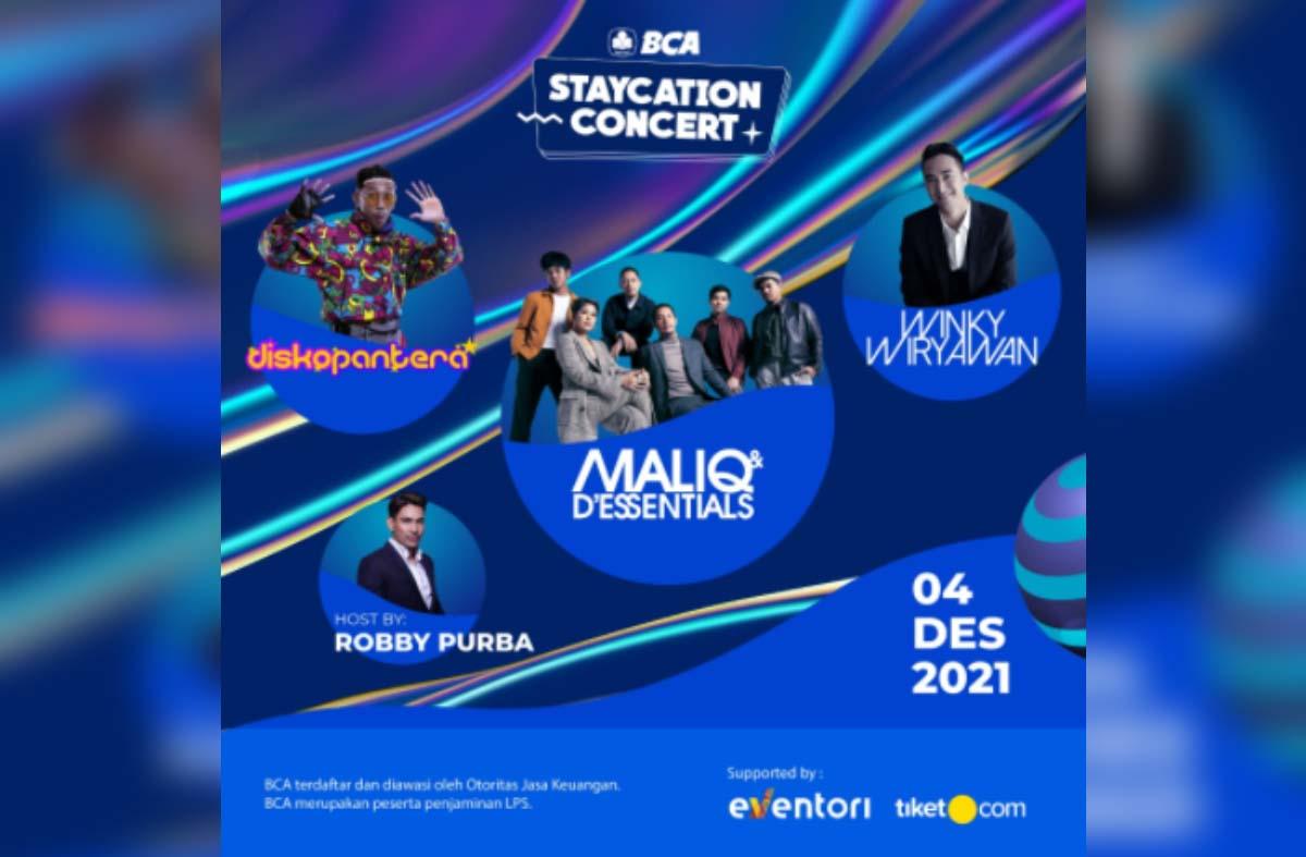 Maliq & D'Essentials, Winky Wiryawan, dan Diskopantera Sukses Hibur Enam Ribu Penonton di BCA Staycation Concert