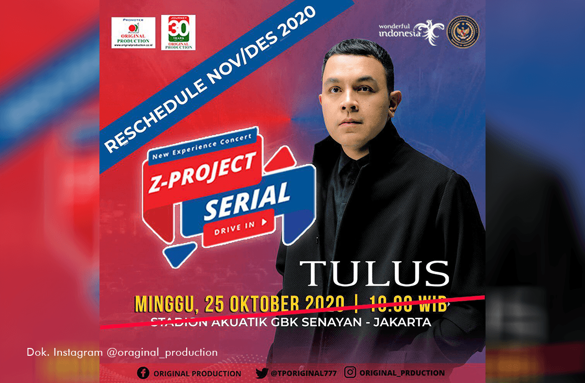 Tulus Sakit, Drive In Concert Di Stadion Akuatik GBK Ditunda