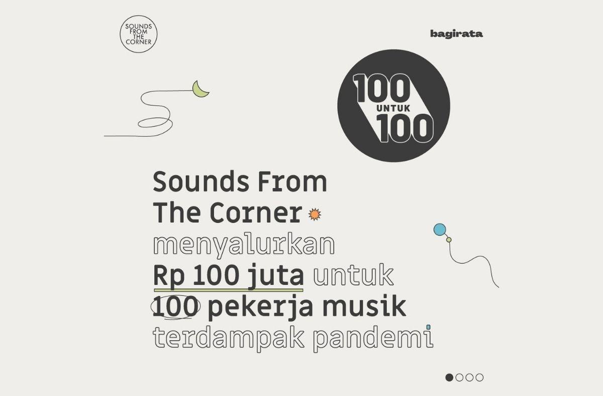 Sounds From The Corner bersama Bagirata Bagikan 100 Juta untuk 100 Pekerja Musik Terdampak Pandemi